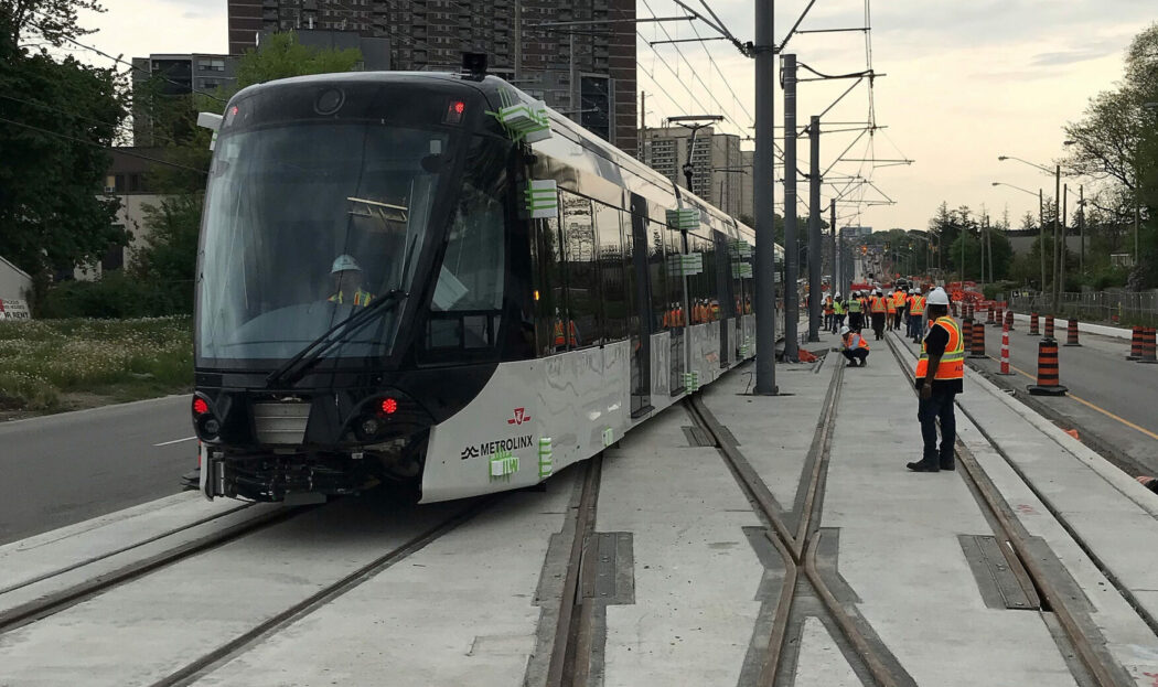 edilon)(sedra Corkelast Embedded Rail System (ERS) in Toronto, project Finch West LRT